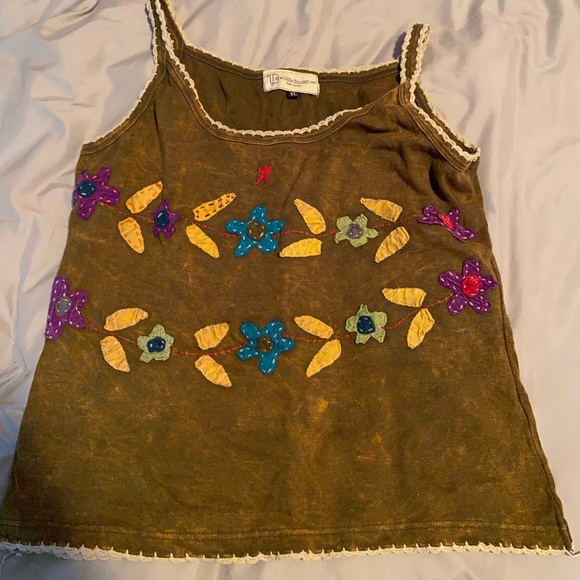 The little bazaar hippie green tank top - Picture 1 of 2